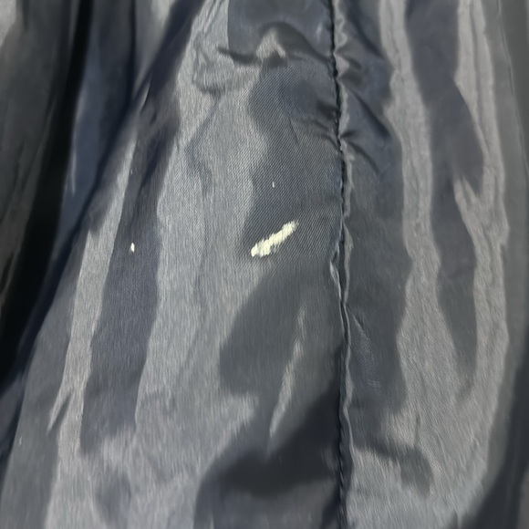 Blue Patchwork Leather Jacket, Hand-Painted w/Skulls (L) - Picture 5 of 7